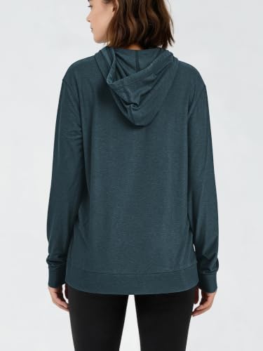 ODODOS Women's Oversized Hoodie Navy Heather Medium - Ultra Soft Pullover with Kangaroo Pocket
