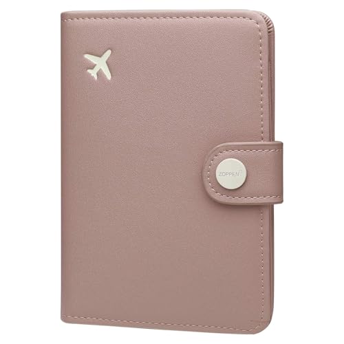 Travel RFID Passport Holder Wallet for Women and Men Dusty Pink