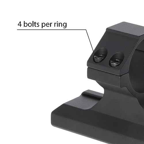 TRUGLO Tactical Hunting Shooting Versatile Durable One-Piece Picatinny Style Scope Mount with Rings