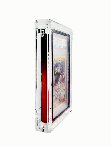 Acrylic Card Display Case for PSA & CGC Graded Cards with Bumper - Thick UV Protection