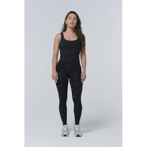 Fabletics Women's On-The-Go PowerHold High-Waisted Legging, Maximum Compression, Flattering, L/Regular | 27, Green Abyss