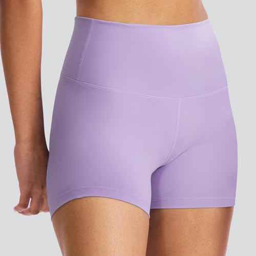 Women's 6" Gym Biker Shorts, Spandex Athletic Workout High Waisted Yoga Shorts