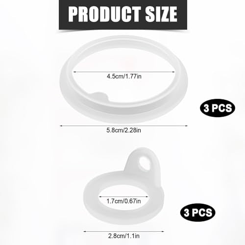 Gasket Replacement for TAKEYA Actives, Silicone Sealing O Ring Leak-Proof Water Bottle Lid Seal Parts Compatible with 18oz, 22oz, 24oz, 32oz, 40oz Water Bottles