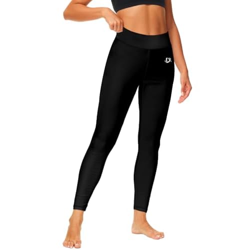 Deerose Print Swim Pants for Women Sun Protection High Waisted Swimming Leggings Rash Guard Pants