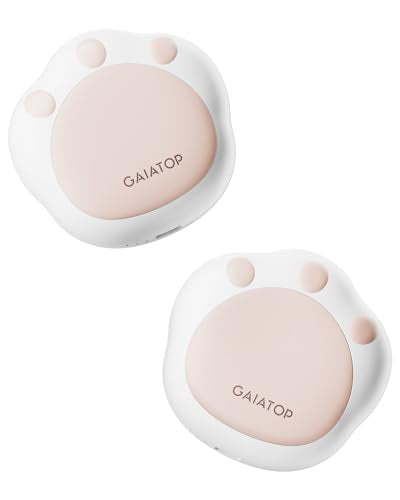 Rechargeable Hand Warmers 2 Pack with Cat Paw Design - White, Standard
