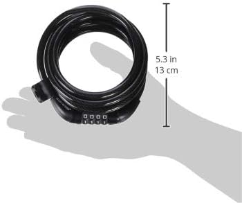 Schwinn Combination Bike Lock in Braided Steel Cable, 6 feet x 12 mm Anti Theft Bicycle Lock, Black, Security Level 3