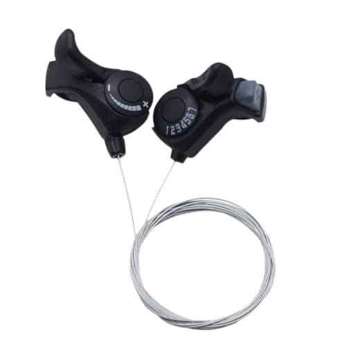 Bike Speed Shifter,3X7 Thumb Gear Shifters, One Pair TX-30 Lever and Set,Shift Lever,Transmission Bike Gear Shifter Accessories Outdoor Mountain Bicycle for Road Bike City Bike Mountain Bike
