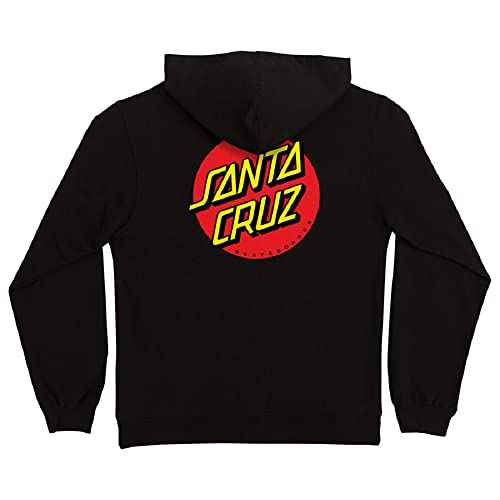 SANTA CRUZ Youth Zip Up Hooded Sweatshirt Classic Dot Youth Skate Zip Up Sweatshirt