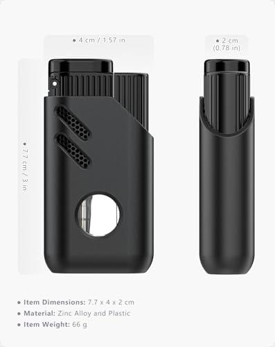 Refillable Windproof Triple Jet Flame Torch Lighter Adjustable Gas Refillable
