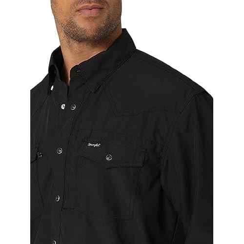 Wrangler 112323744 Mens Black Performance Shirt