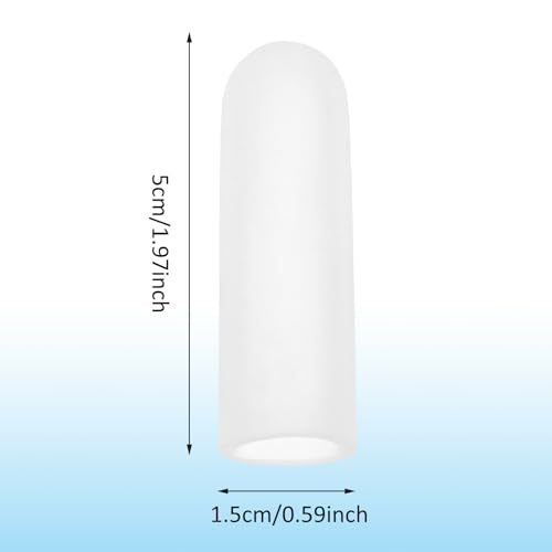 Gel Finger Cots, 10 PCS Gel Finger Protectors Finger Caps Silicone Fingertips Protection Finger Protector Support, Finger Sleeves Thumb Protection for Hand Eczema, Finger Cracking Arthritis(Clear)