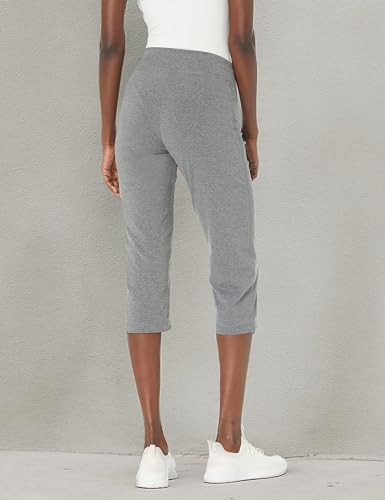 Danskin Women's Basic Capri Pants - Medium Charcoal Grey Heather