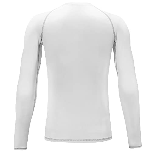Boys Compression Shirt Long Sleeve Football Undershirt - 4 Pack Medium Black and White