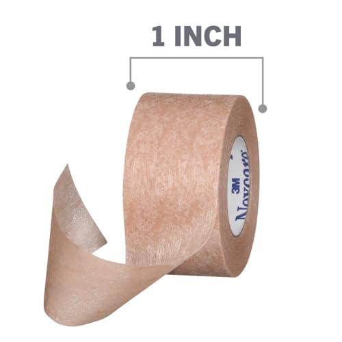 Nexcare Gentle Paper Tan Skin Tape, 1 in x 10 yd, Non-Irritating, Discreet Look, Great for Frequent Gauze Changes, Gentle on Sensitive Skin, Dermatologist-Tested, Hypoallergenic Tape, 6 Rolls