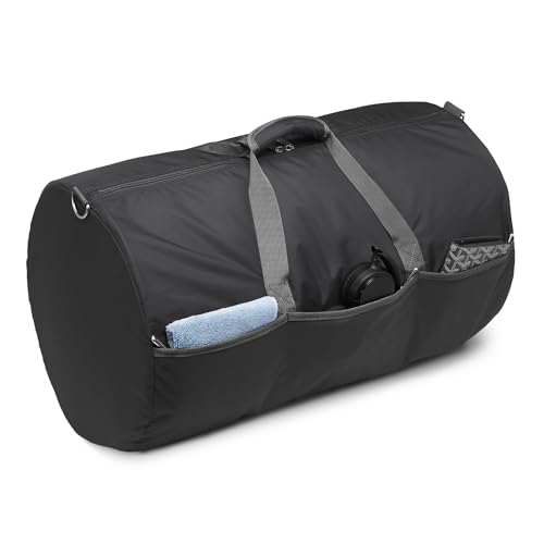 Travel Duffel Bag 25 Inch Foldable Nylon Sports & Luggage Bag Black