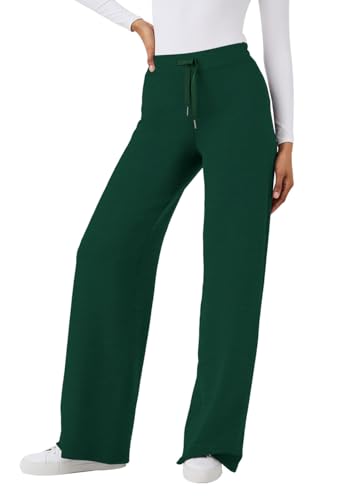 Women’s Lounge Sets 2025 Half Zip Sweatshirt & Wide Leg Pants - Green, Medium