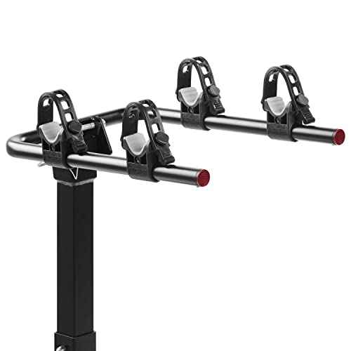 Retrospec Lenox 2-5 - Bike Hitch Rack for Cars, Trucks, SUVs with 2¡± Hitch | Foldable Steel Frame with Anti-Rattle Adapter, Tie Down Cradles and Straps - Fits Most Frames