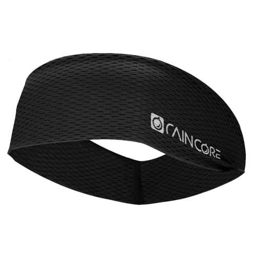 RAINCORE Mesh Sweat Headbands (1 or 2 Pack) - Cooling Series - Quick Dry - for Men and Women Headband - Stay Cool and Sweat Off Your Face - Running, Yoga,Tennis,Cycling,Workout