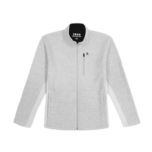 IZOD Mens Shaker Fleece Full Zip Jacket