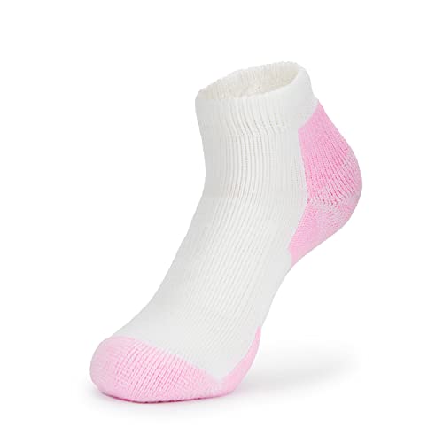 Thorlos Women's Dwmxw Walking Socks - Medium Pink with Padded Heel & Forefoot