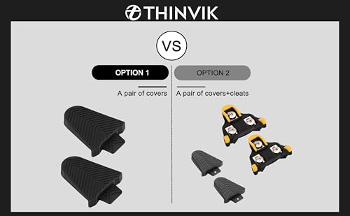 Thinvik Bike Cleat Rubber Cover Set for Shimano SPD-SL Pedals - Cleats with Covers - Variation of THIS listing