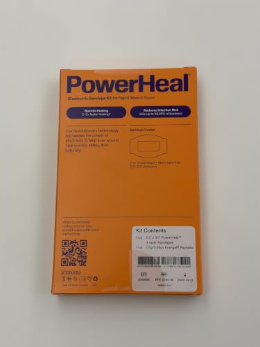 PowerHeal Bioelectric Bandage Kit 2.3x3.5 Inches – 5-Pack Wound Care & Healing