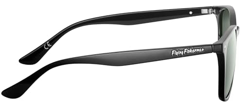 Flying Fisherman Muriel Polarized Sunglasses, Gloss Ebony Black Frame/Smoke Lens, Medium