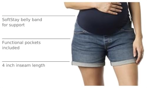 Levi Strauss Signature Gold Maternity Comfort-Stay 4-Inch Shorts - Standard / Large / Over the Moon
