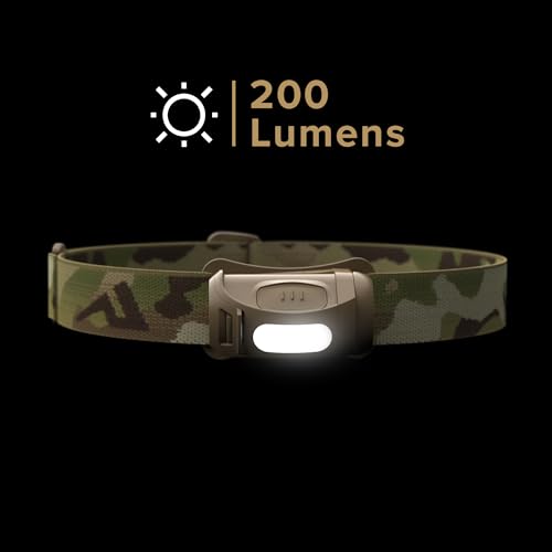 Princeton Tec FRED Tactical LED Headlamp Multicam - Rugged Hands-Free Light