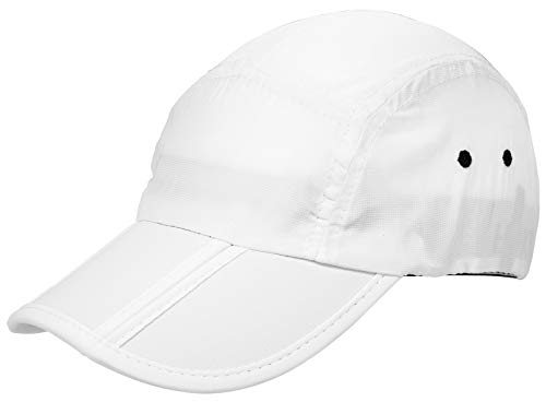 FITKICKS Folding Adjustable Baseball Cap UPF 50+ - One Size White
