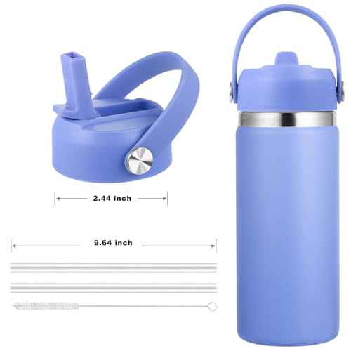 Straw Lid for Hydro Flask Wide Mouth Water Bottles, Top Lids with Straw Compatible with Hydro Flask 32 40 oz, Replacement Cap Wide Mouth Accessories Flip Lid Flex Handle
