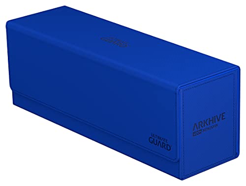 Deck Case for 400 Double-Sleeved TCG Cards - Blue, Magnetic Closure, Microfiber Lining - 400+ Variation