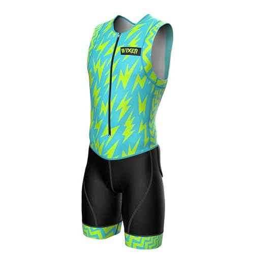 Wixen Men¡¯s Triathlon Suit ?Breathable & Padded Tri Suit for Swim, Bike & Run | Race Day Gear for Triathletes