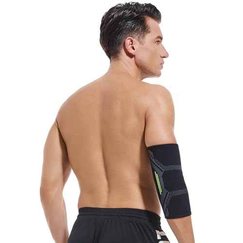 Elbow Brace Support for Tendonitis & Joint Pain Relief - Perfect for Weightlifting, Tennis, Volleyball, Rugby, & Basketball - Breathable, Durable, & Comfortable (1 PCS M Size)