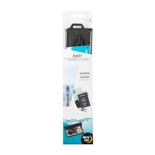 Charcoal Waterproof Travel Pouch with TRU Zip for Phone & Essentials - Medium