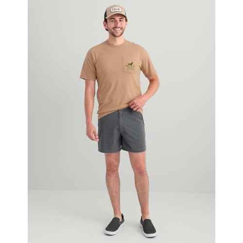 HUK Men's Next Level Camp 6" Performance Fishing Shorts, Lightweight, Quick-Dry, Elastic Waistband