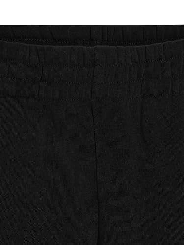 Girls' Fleece Joggers with Logo - Large, Black