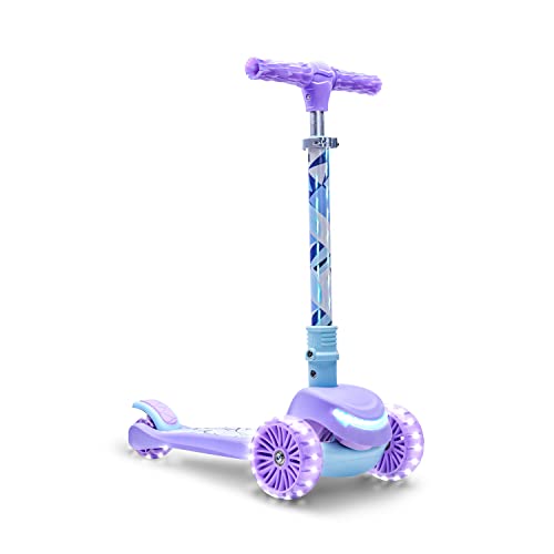 Jetson Character Kids Kick Scooter, LED Lights on Stem & Light-Up Wheels, Lightweight Frame, Height-Adjustable Handlebar, Lean-to-Steer System, Easy-Fold Mechanism