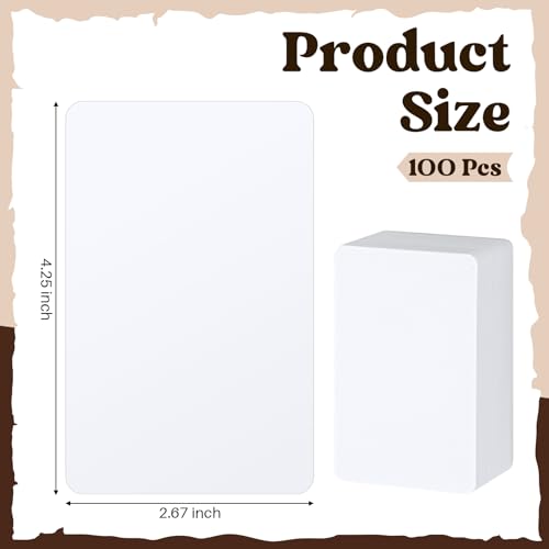 White Trading Card Dividers 100 Pieces Tall Plastic Organizer Pages