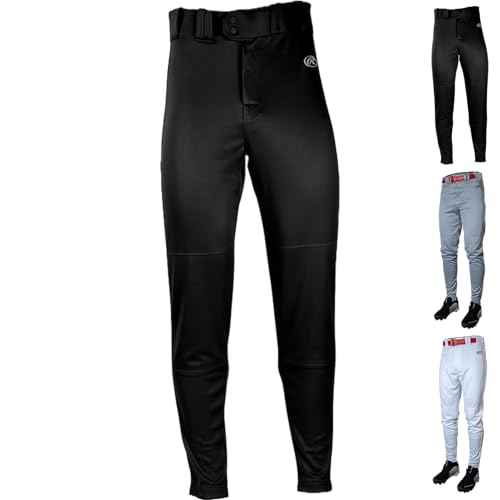 Rawlings Mens Launch Series Baseball Pants | Tapered Jogger Fit | Adult Sizes | Solid | Multiple Colors