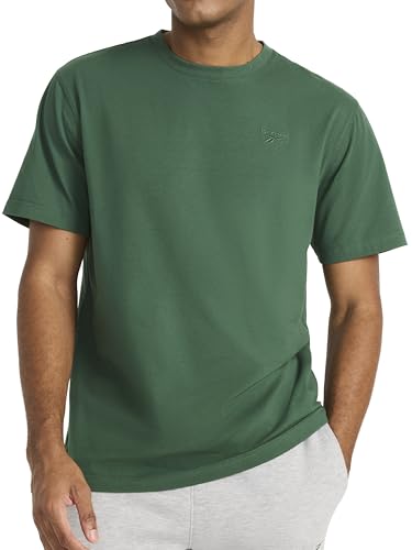 Men's Lightweight Stretch Cotton Crewneck T-Shirt - Medium Pineneedle Vector Embroidery
