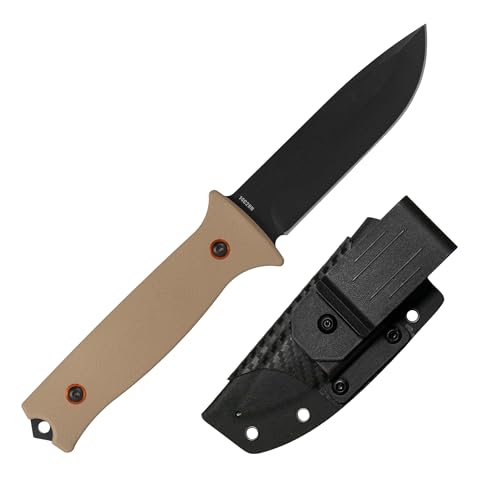 Fixed Blade Knife 4.5 Inch Full Tang Blade with G10 Handle and Kydex Sheath - Flat Dark Earth Variation