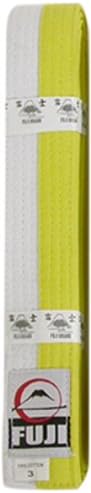 Fuji Sports Belt - Lightweight Adjustable Running Belt in White/Yellow for Active Lifestyle