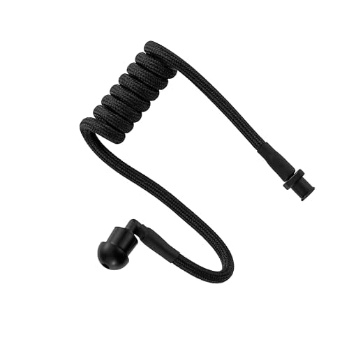 Acoustic Coil Tube Replacement Braided Nylon for Radio Earpiece Black