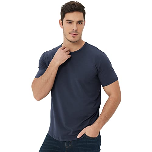 Men's Ultra-Soft Bamboo Viscose Curved Hem T-Shirt - X-Large Navy