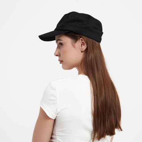 Adjustable Unisex Flat Top Twill Classical Baseball Cap Military Hat 22-23.6 in Cadet Cap