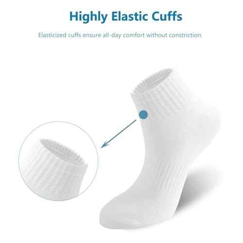 Irisbear Ankle Socks for Women, Cotton Gym Socks Thin Running Socks 5 Pairs