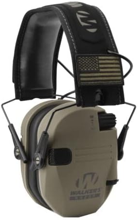 Walker's Razor Slim Ultra Low Profile Compact Design Adjustable Range Shooting Hunting Hearing Protection Electronic Earmuffs