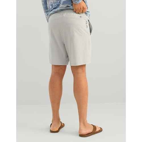 HUK Mens Leeward Short, 7" Inseam, Quick Dry Moisture Transport Breathable Shorts with Sun Protection