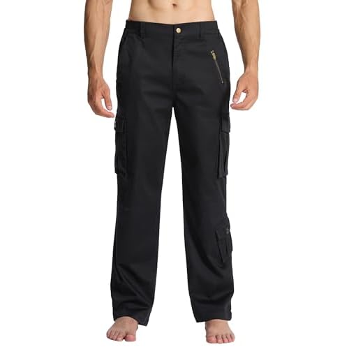 Susclude Camo Pants for Men Stretch Tactical Cargo Pants Elastic Rip Stop Military Army Work Pants with 7 Pockets